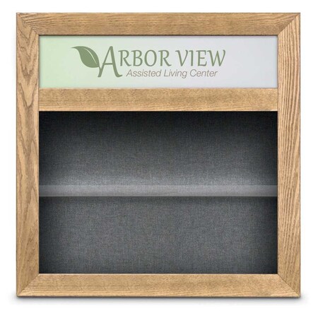 United Visual Products Outdoor Enclosed Combo Board, 42"x32", Bronze Frame/White Porc & Keylime UVCB4232ODBZ-WHTPORC-KEYLIME